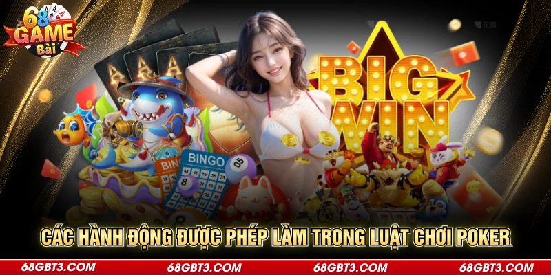Các hành động được phép làm trong luật chơi Poker